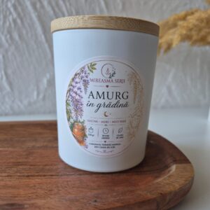 lumanare recipient amurg in gradina glicina miere note verzi 150 gr