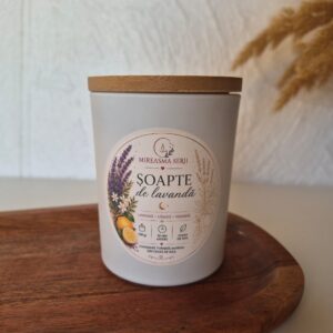 lumanare parfumata soapte de lavanda lavanda lamaie verbina 150 gr
